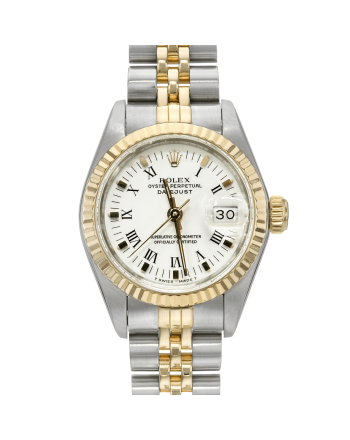 Rolex Datejust 69173 Two Tone White Roman